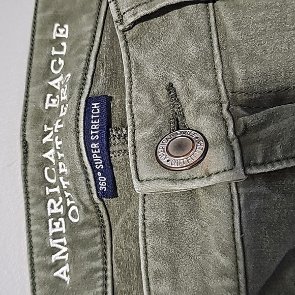 American Eagle Green size 8 360 super stretch jeggings - Picture 6 of 8